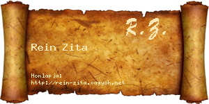Rein Zita névjegykártya