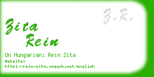 zita rein business card